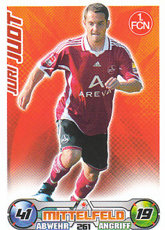 Juri Judt 1. FC Nurnberg 2009/10 Topps MA Bundesliga #261